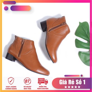 Boot Da Nữ 3cm Cổ Thấp P697