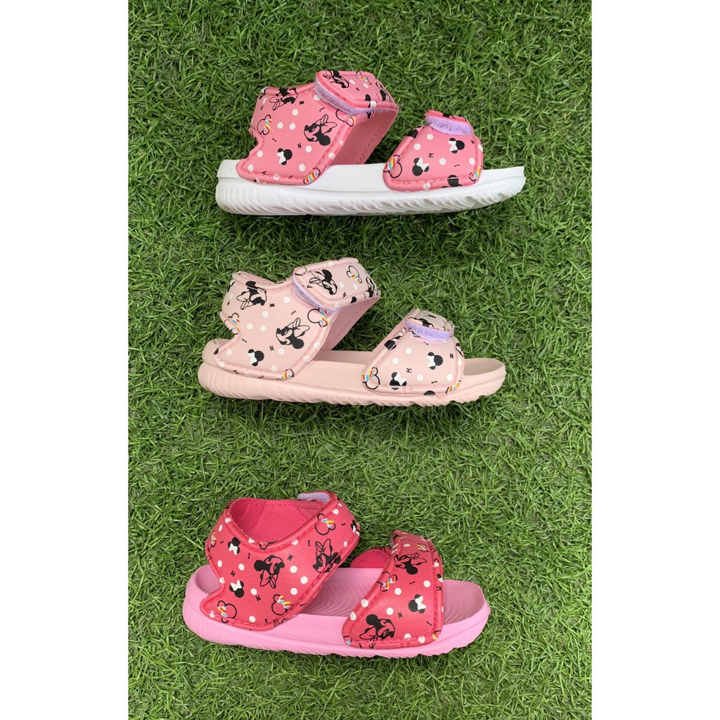 Sandal Xốp Nhí Nơ Cho Bé Gái Siêu Nhẹ Đế Mềm Hoạ Tiết Mickey