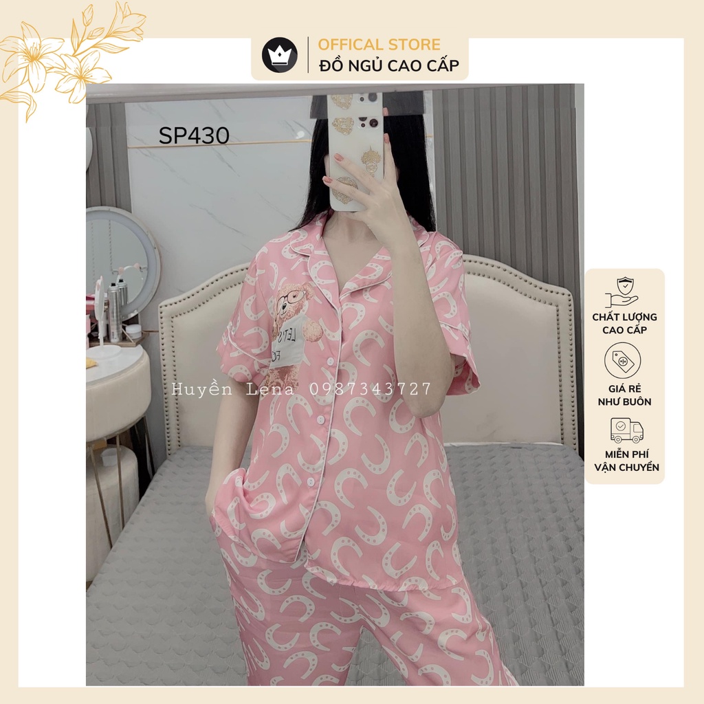 Đồ bộ Pijama - Bộ lụa Latin cộc tay + quần dài Cao Cấp,thiết kế trẻ trung,họa tiết nhẹ nhàng | BigBuy360 - bigbuy360.vn