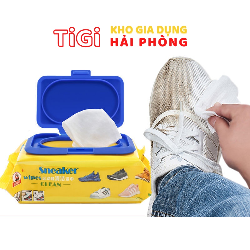 Giấy lau giày siêu sạch, khăn ướt lau giày neaker Boni Boni 30 khăn tiện lợi, nhỏ gọn Tigi shop