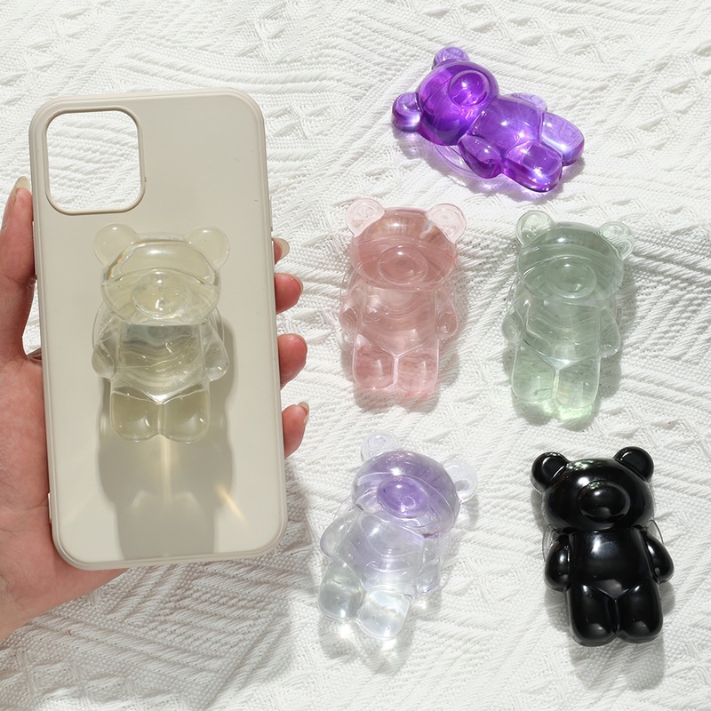 Giá Đỡ Điện Thoại Hình Chú Gấu 3D Xinh Xắn Cho for iphone &amp; Android