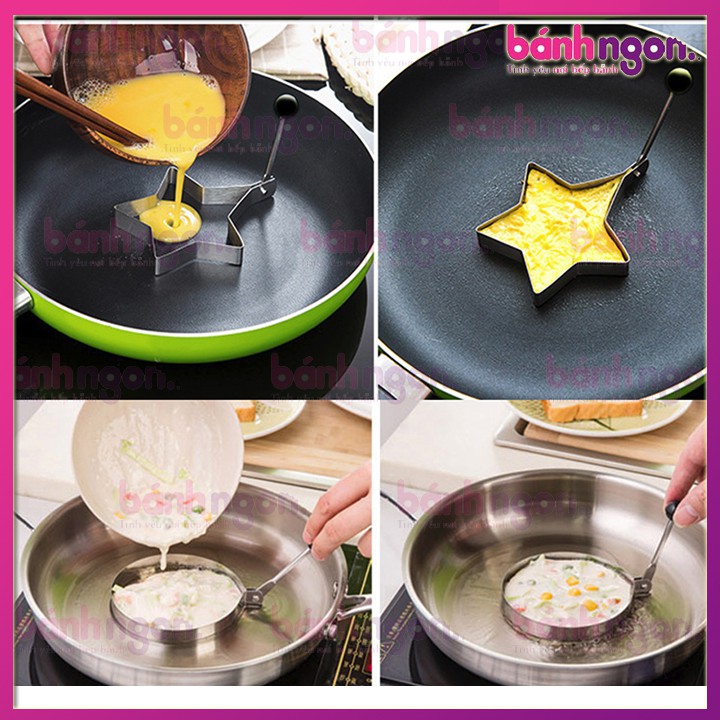 Khuôn Inox Chiên Trứng Tạo Hình Nhiều Mẫu