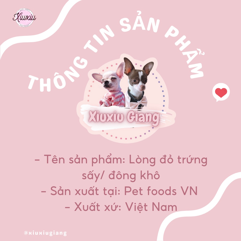 [Ngon Bổ Dưỡng] Trứng Gà Sấy Khô/ Đông Khô Dinh Dưỡng Cho Chó, Mèo, Hamster - Xiuxiu Giang