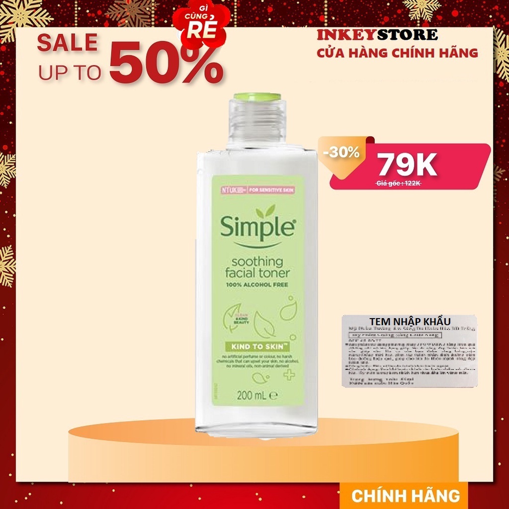 Nước Tẩy Trang Simple Micellar Cleansing Water 200Ml