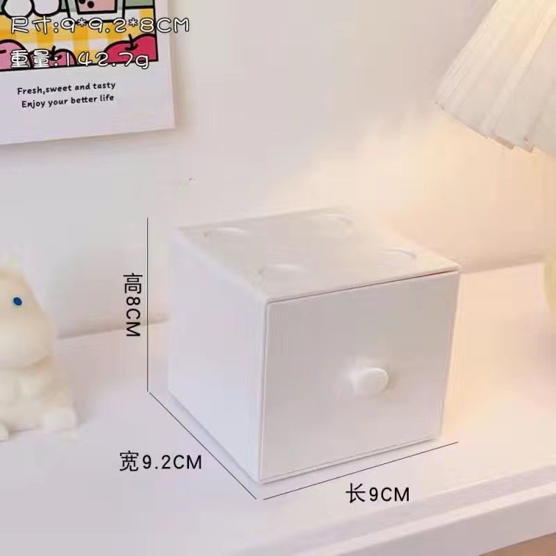 Hộp Lưu Trữ Macaron Màu Trong Hộp Lưu Trữ Máy Tính để Bàn Cô Gái Trái Tim Hộp Lưu Trữ Hình Vuông Lưu Trữ Những Thứ Nhỏ Có Thể được Xếp Chồng Lên Nhau Một Cách Tự Do