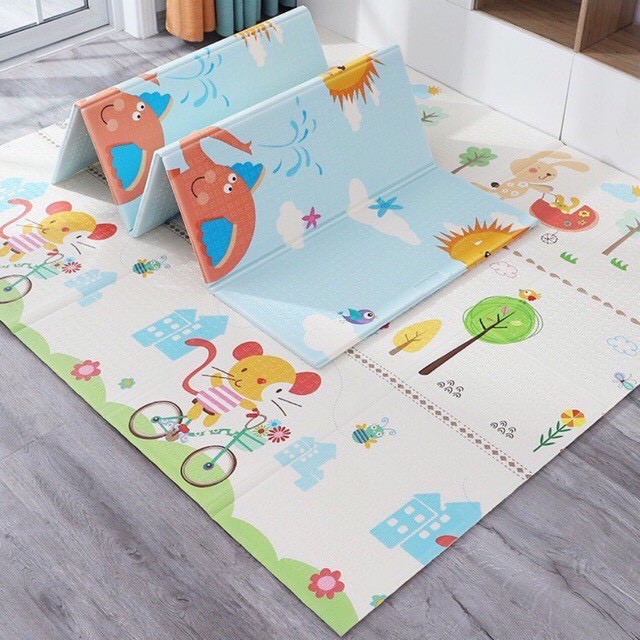 THẢM XỐP XPE/ THẢM CHƠI CHO BÉ/ THẢM TRẢI SÀN 1M8 X 2M HỌA TIẾT DỄ THƯƠNG
