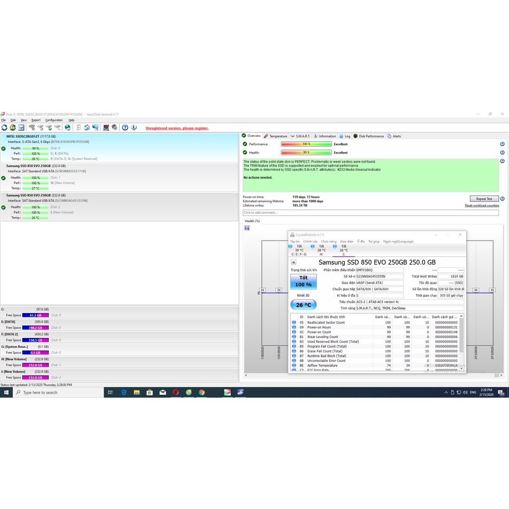 Bán ổ SSD 250GB Samsung 850 EVO ổ tháo máy như mới | BigBuy360 - bigbuy360.vn