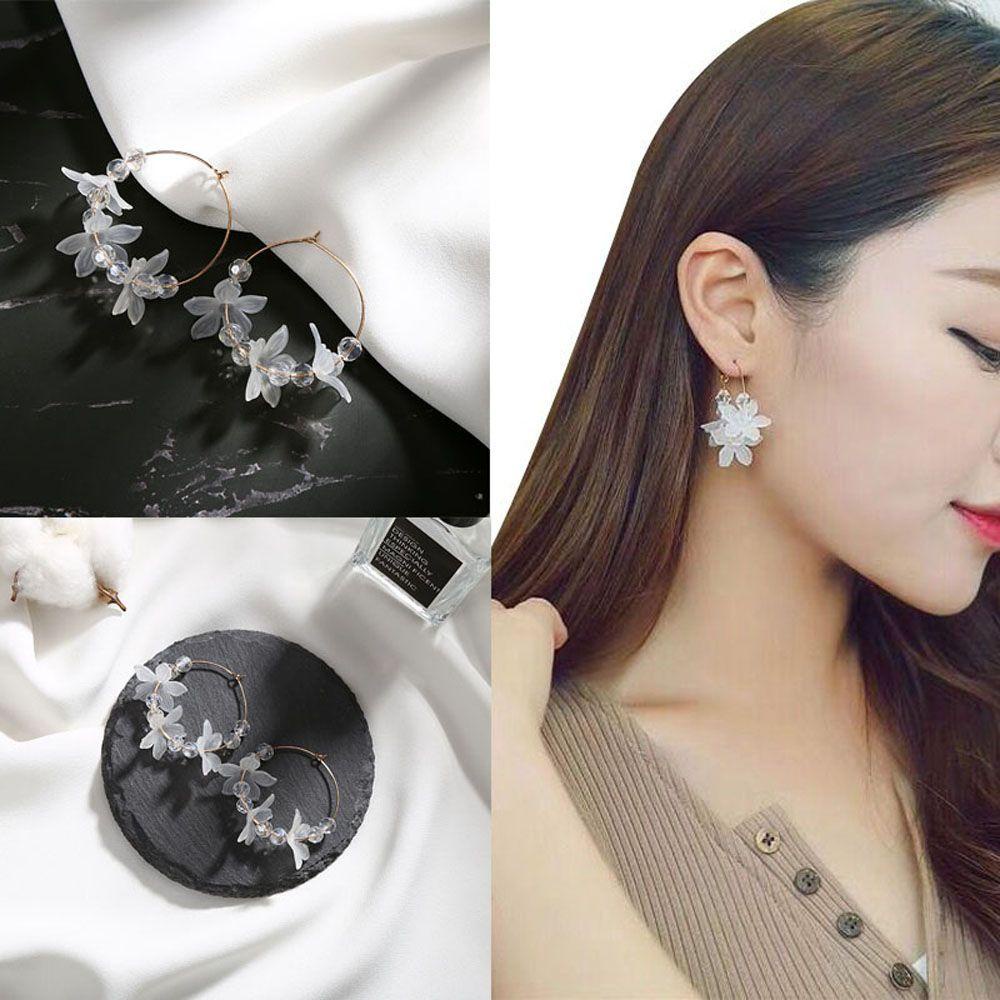 Bông Tai Acrylic Hình Cánh Hoa Xinh Xắn Thời Trang Cho Nữ|Trang Sức Vòng Cổ