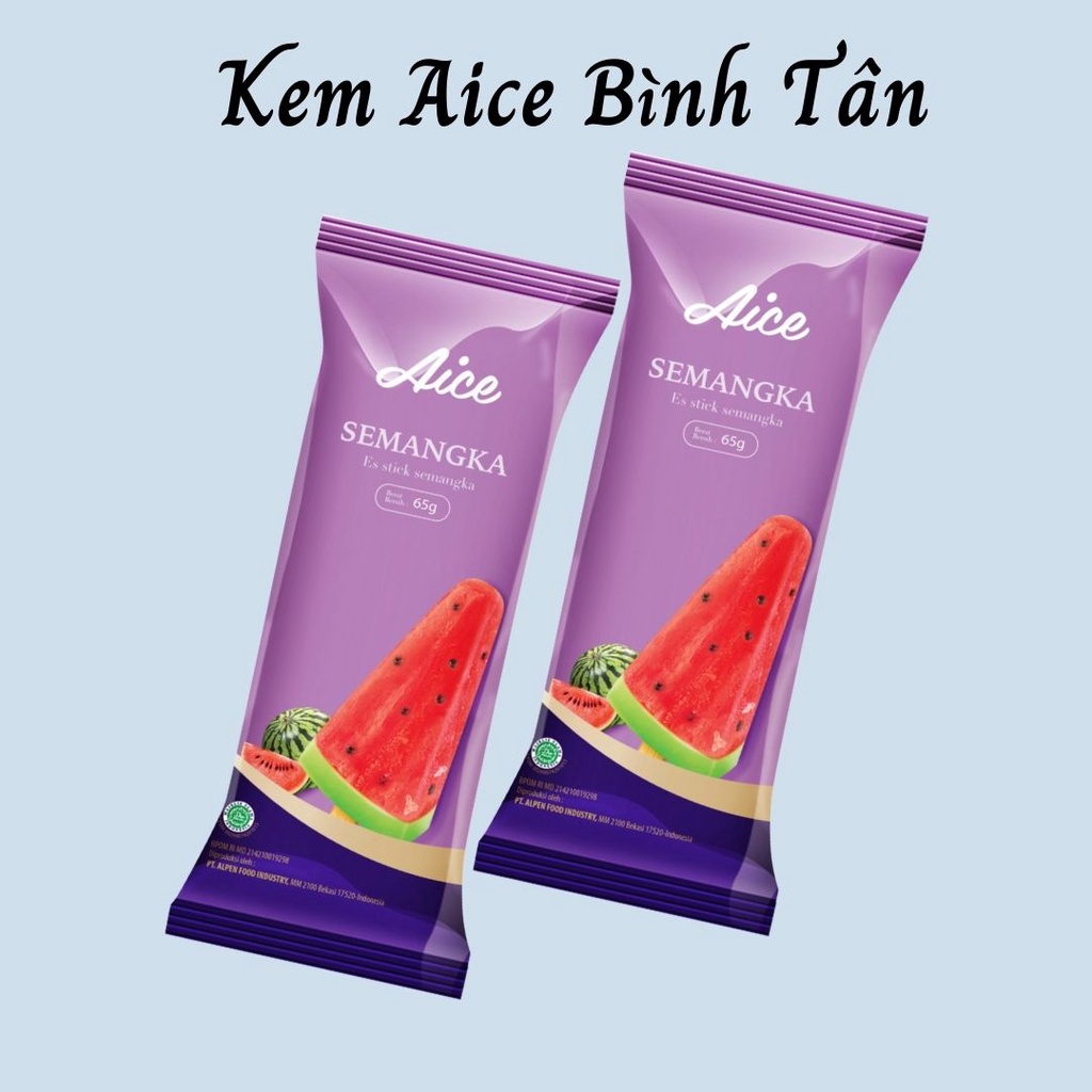 Kem Aice - Dưa hấu  - nhập khẩu trực tiếp từ Indonesia - Thương hiệu kem nổi tiếng ngon giá rẻ - kem Haidilao