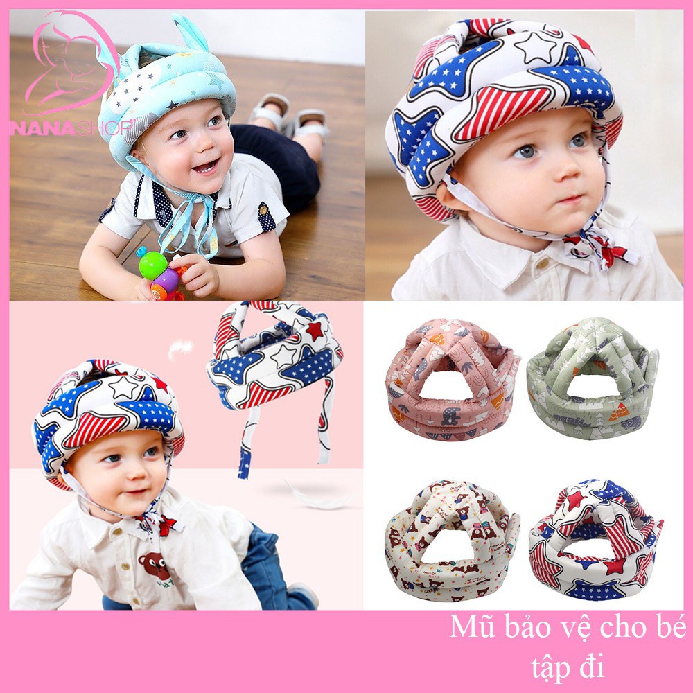 Mũ bảo vệ đầu an toàn cho bé tập đi, tập ngồi, cho bé từ 6 tháng - 3 tuổi