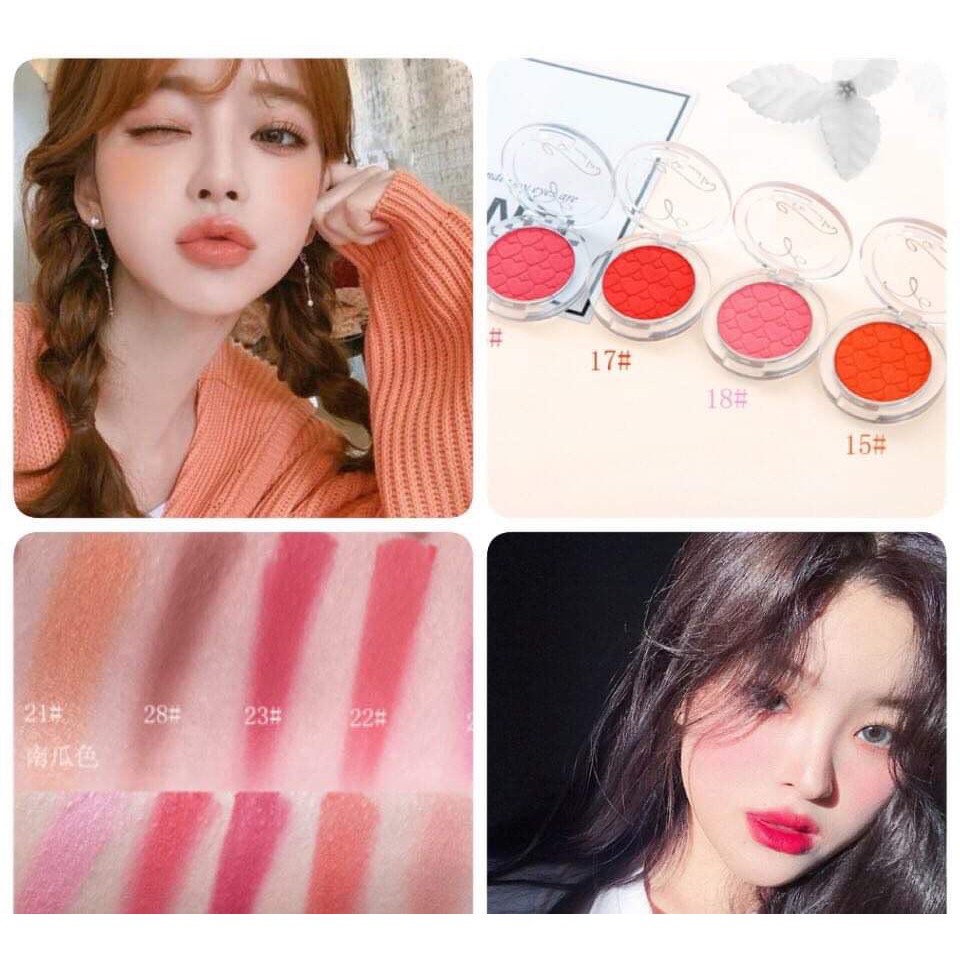 Phấn má lameila có 2 tone màu hồng cam