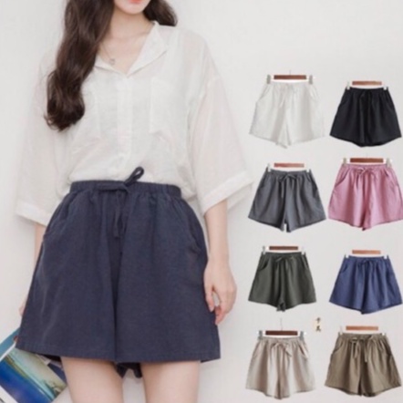 Quần sooc nữ vải đũi siêu mát TTG129