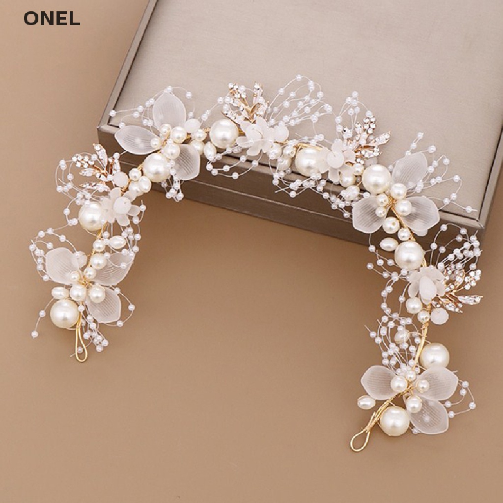 Cài tóc cô dâu đính hoa/ngọc trai giả