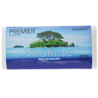 Khăn giấy lụa, khăn giấy rút premier vinatissue 2 lớp gói 280 tờ