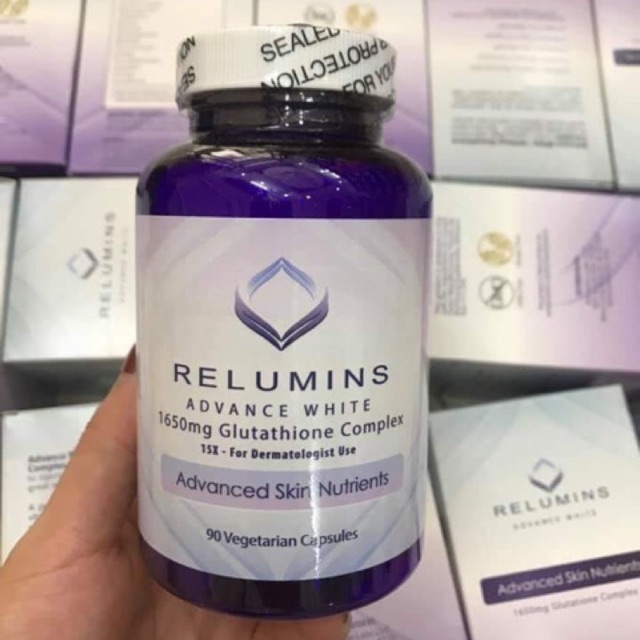 Viên uống trắng da Relumuns ADVANCE WHITE lọ 90 viên