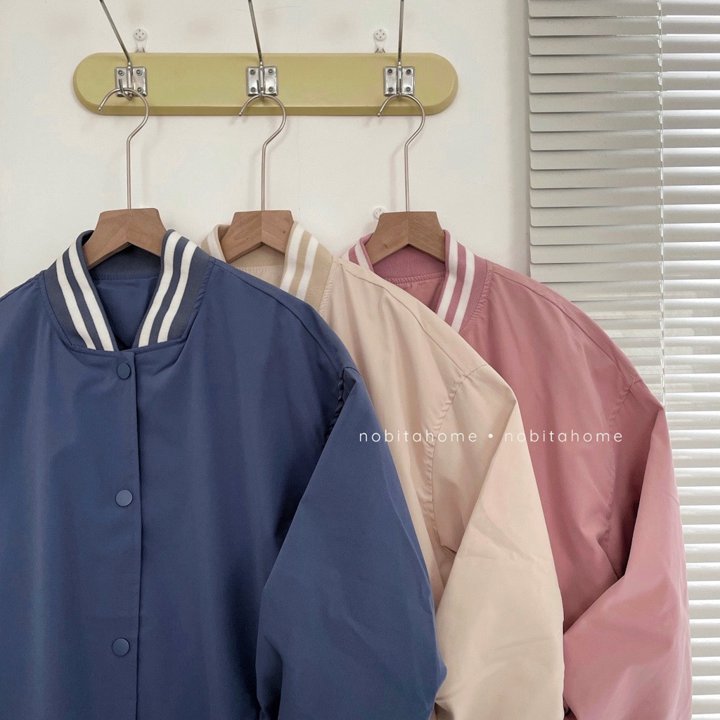 NOBITA HOME - ÁO KHOÁC BÓNG CHÀY TRƠN MÀU BLACKROD