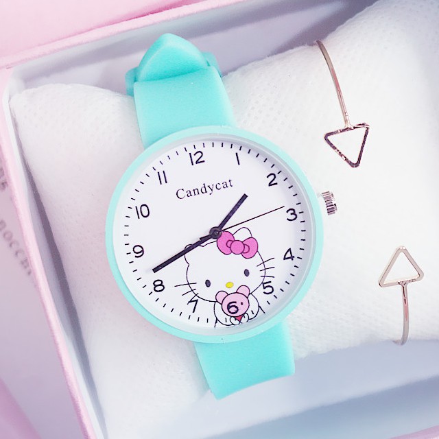 Đồng hồ thời trang nữ dây cao su mèo Kitty PKHRCAT003 | BigBuy360 - bigbuy360.vn