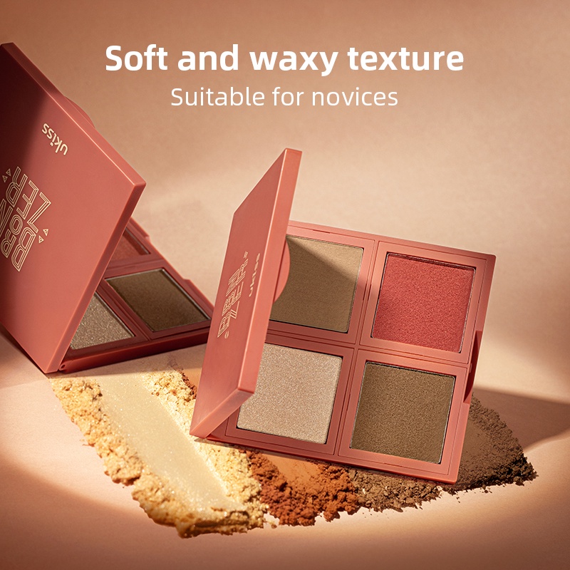 Ukiss Bảng Phấn Má Hồng Và Tạo Khối Bắt Sáng Màu Lì Làm Sáng Da Toàn Diện