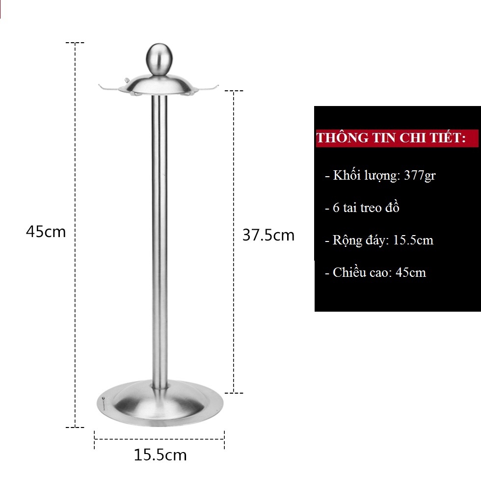 Giá đặt muỗng, dụng cụ nhà bếp Inox 304 DandiHome - Giá đặt kèm combo lẩu lớn