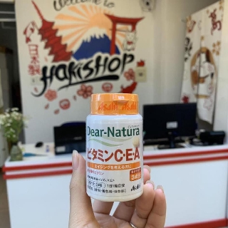 Viên bổ sung Vitamin C, E, A Asahi Dear Natura - 30 viên
