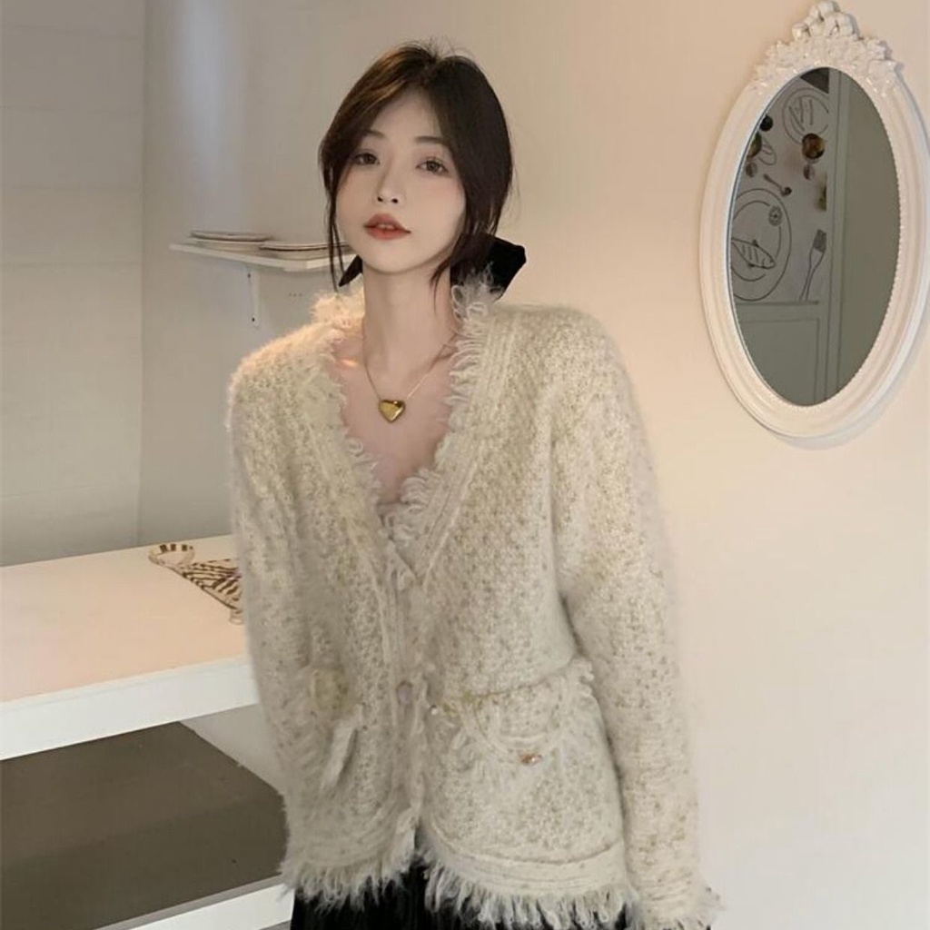 Áo Khoác Len cardigan Phong Cách Hàn Quốc Mới 2022