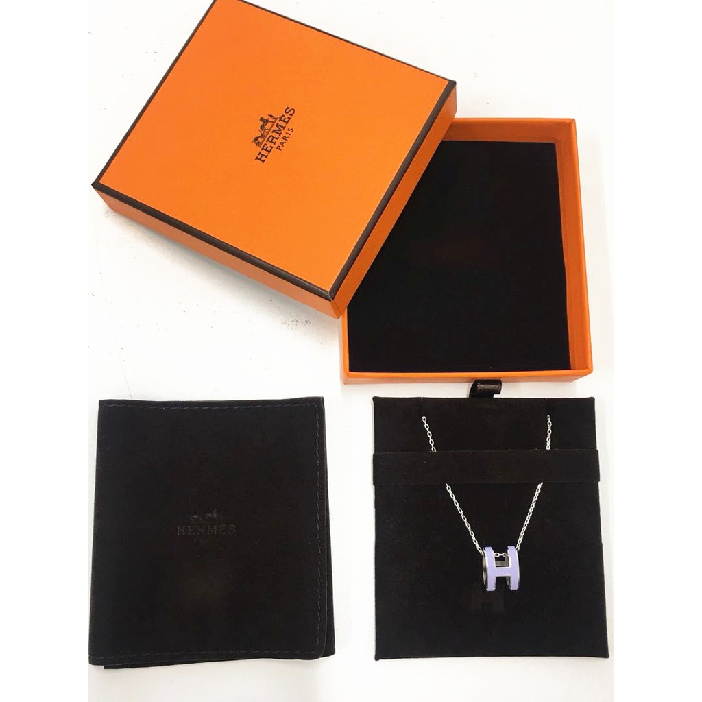 Dây chuyền mặt hình H mạ vàng nhiều màu sang trọng tùy chọn kèm phụ kiện và hộp