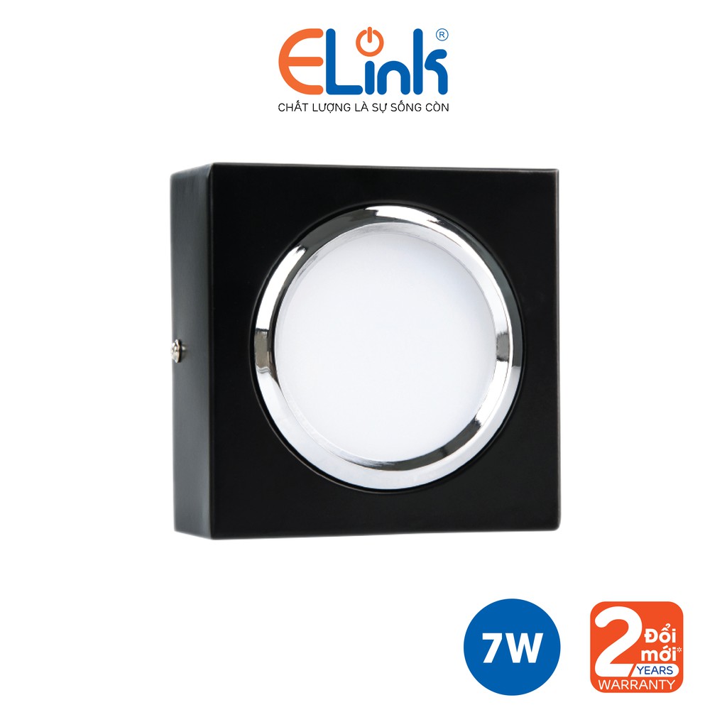 Đèn Led Downlight Nổi Vuông 7W Đen - EDNVD7