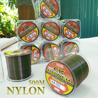 Cước câu cá tàng hình dây câu cá 100% Nylon CK power tải cá tốt dùng làm dây trục câu cá CK500