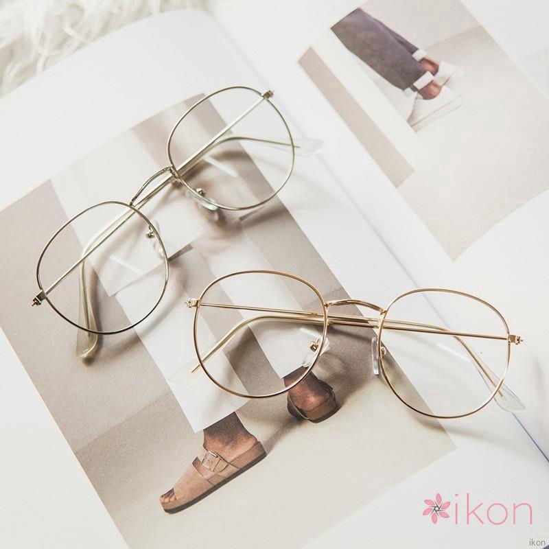Mắt kính gọng kim loại kiểu dáng cổ điển hợp thời trang dành cho cả nam và nữ