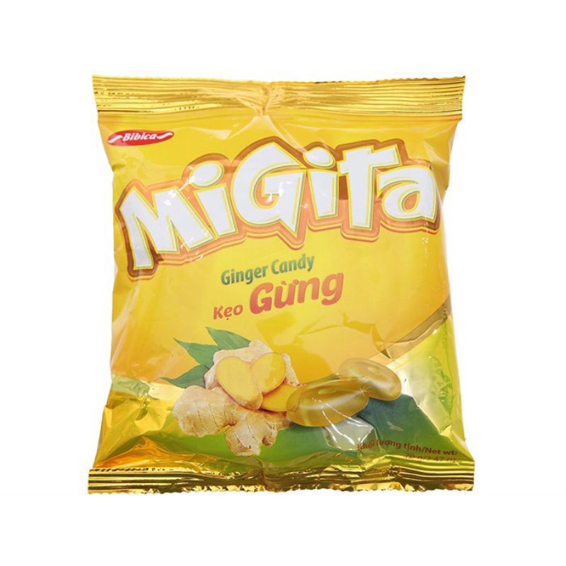 Kẹo ngậm MiGiTa vị gừng/ bạc hà / me gói 70g