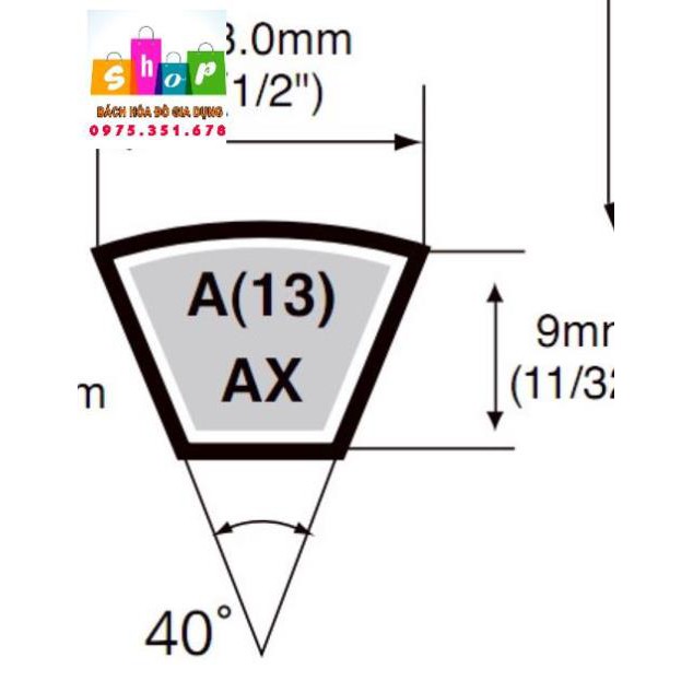 Dây curoa trơn MASUKA VBELT bản A từ A25-A99 đủ số-Giadung24h