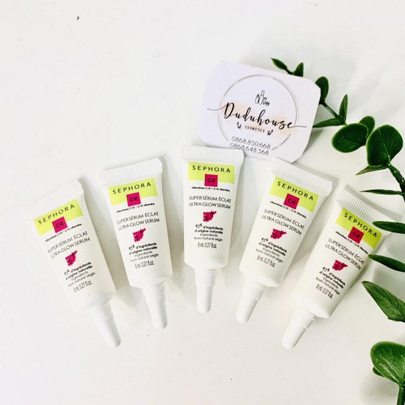 (MINISIZE 8ml) Serum Dưỡng Trắng Sephora Ultra Glow Serum: Glow Strengthen Vitamin C E