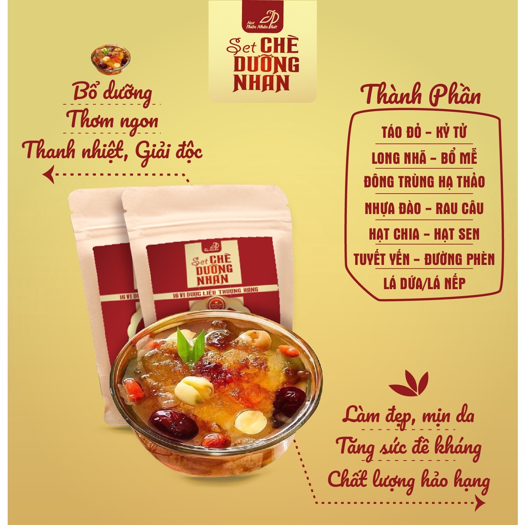 Set Nguyên Liệu Chè Dưỡng Nhan Tuyết Yến 16 Vị Thảo Mộc Cao Cấp Bổ Dưỡng Thiên Nhân Phát - Hanayuki Clinic Vietnam