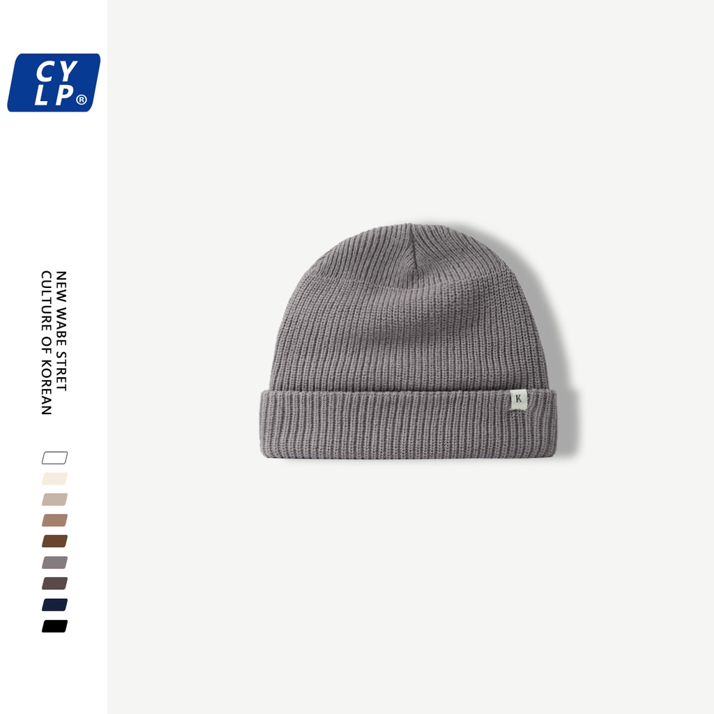 Mũ Len Dệt Kim In Chữ K Đơn Giản Bảo Vệ Tai Thời Trang Mùa Đông Phong Cách Hàn Quốc Cho Nam Và Nữ