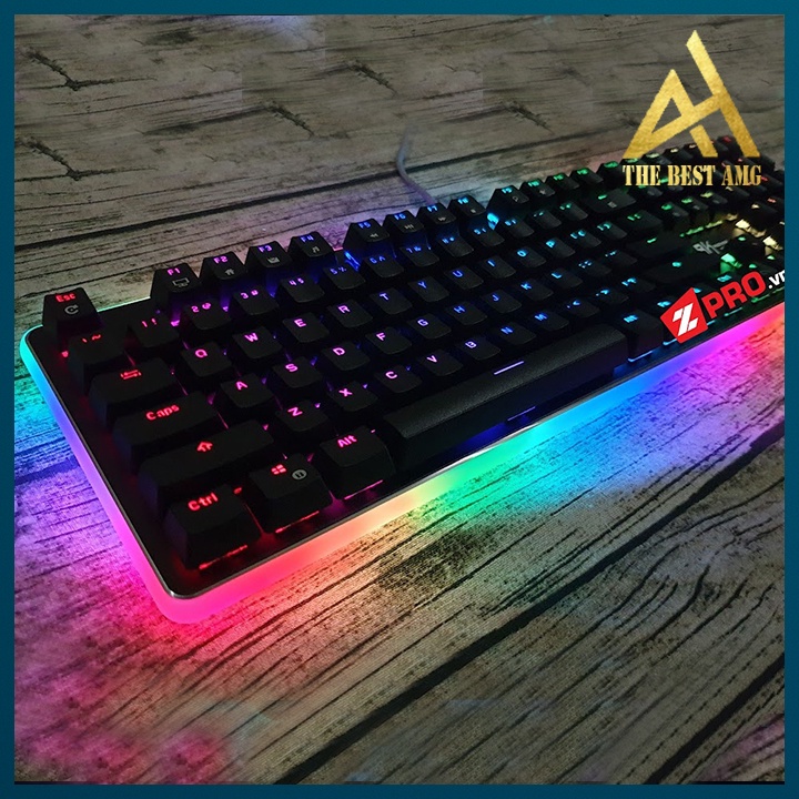 Bàn Phím Cơ Gaming Keycap Xuyên Led Đổi Màu ROYAL KLUDGE RK919 Bàn Phím Máy Tính Laptop Có Dây Keyboard Chơi Game