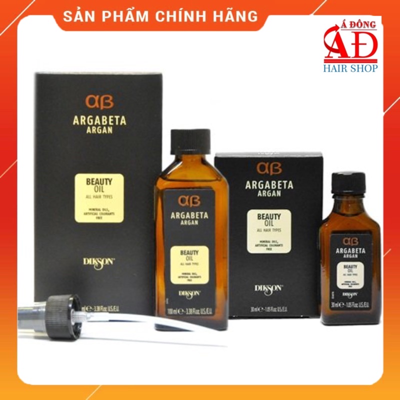 [+Tặng mũ trùm] TINH DẦU ARGAN PHỤC HỒI TÓC DIKSON ARGABETA BEAUTY OIL DƯỠNG BÓNG, CHỐNG XƠ RỐI ITALY 30ML - 100ML