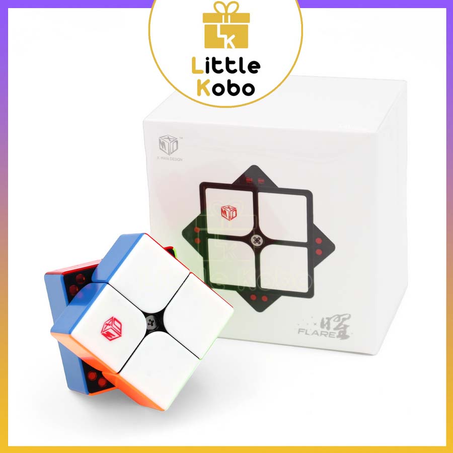 Rubik 2x2 QiYi X-man Flare 2x2 M XMD Rubic 2 Tầng Có Nam Châm Stickerless Không Viền (Hãng Mod)