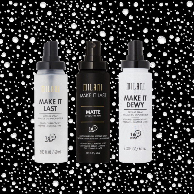 Xịt khoáng khóa nền giữ lớp trang điểm MILANI Make It Dewy / Make It Last / Make It Last Matte Charcoal 60ml | BigBuy360 - bigbuy360.vn