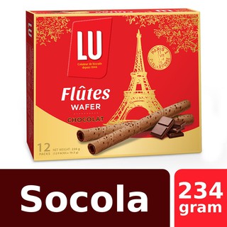 (Quà Tết) Thùng 12 hộp Bánh quế LU Wafer vị socola-vani