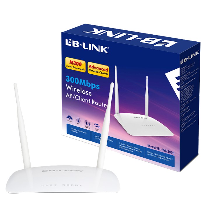 Bộ Phát Wifi LB-link BL-WR2000 300Mbps 2 Dâu