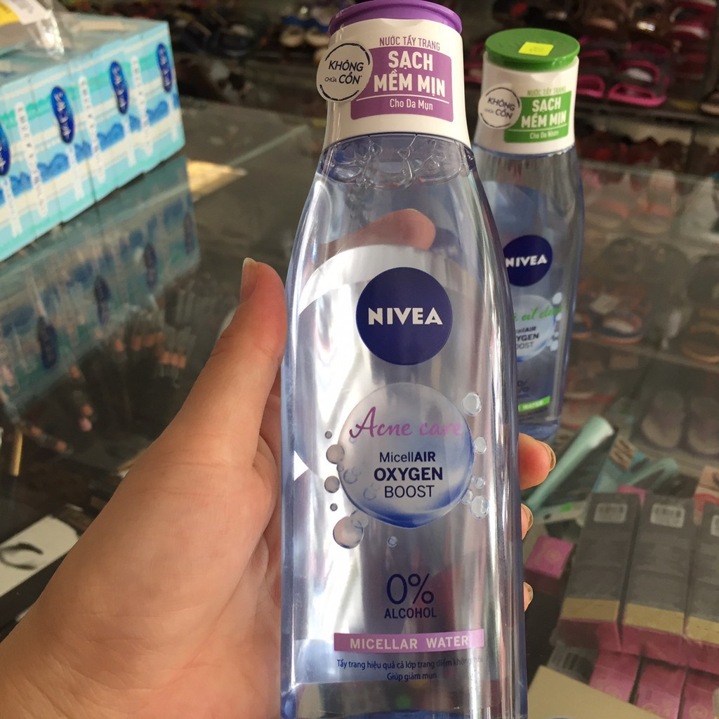 [Mẫu mới] Nước tẩy trang Nivea 200ml ( có 3 loại da mụn, da nhờn, da thường) khách vui lòng chọn loại phù hợp