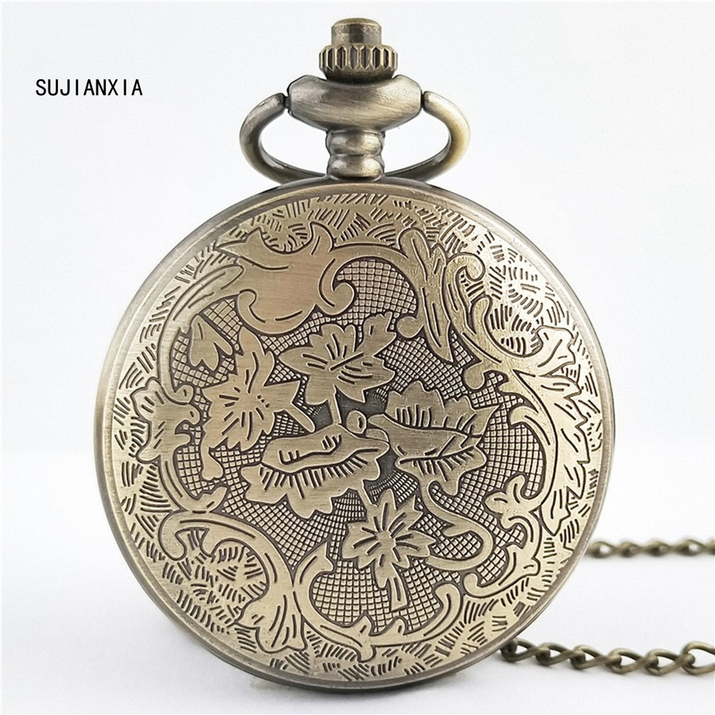 Đồng Hồ Bỏ Túi Bằng Hợp Kim Khắc Hình Bánh Răng Phong Cách Cổ Điển Cho Nam Và Nữ