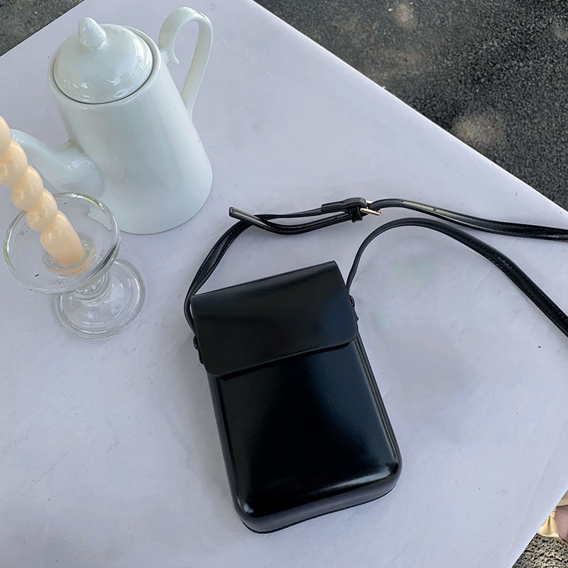 Ielgy Túi Đeo Chéo Đựng Điện Thoại Kết Cấu Đơn Giản Phong Cách niche Nhỏ Dành Cho Bạn Nữ