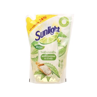 Túi nước rửa chén Sunlight thiên nhiên tinh chất muối khoáng và lô hội 750ml