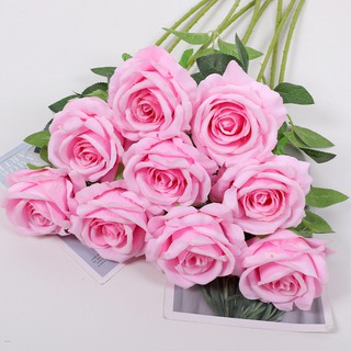 Mua   Hoa Giả   Hoa hồng Hoa giả nhân tạo giống thật 99% (chọn màu)