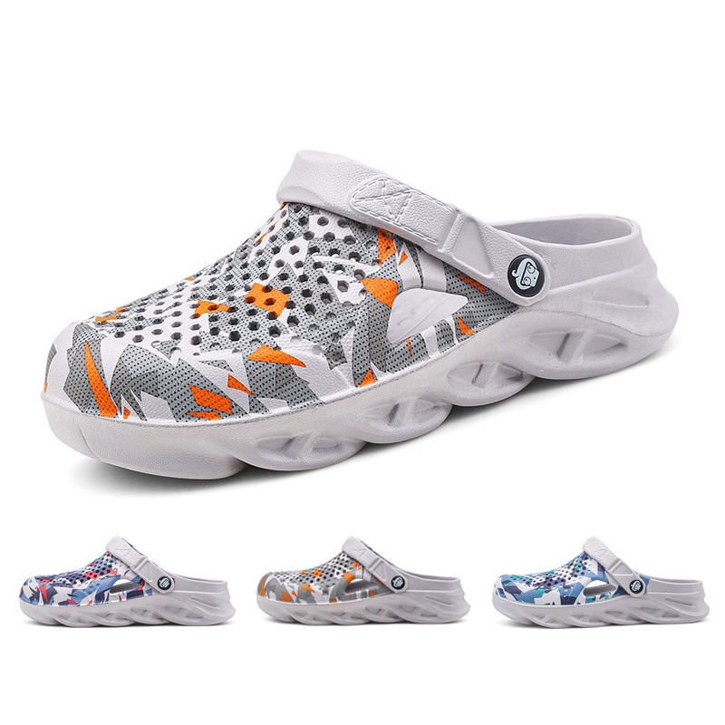 Xăng đan JINTOHO in họa tiết rằn ri thoải mái thời trang mùa hè cho nam size 35-47
