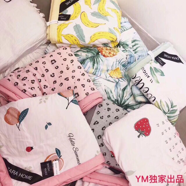 Chăn hè zaza home cao cấp 2 mặt coton cực mát.