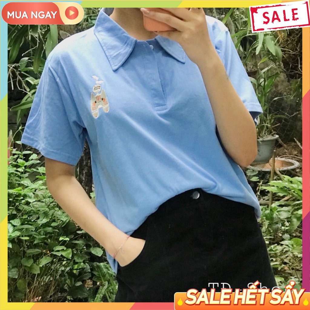 Áo Polo Nam Nữ, Áo Thun Unisex Cổ Trụ Cá Sấu 4 Chiều 100% Cotton Vải Dày 40-85kg, Polo T-shirt đánh