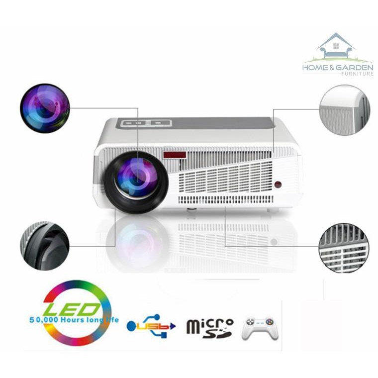 Máy chiếu chạy HĐH Android LED 86+ tích hợp WIFI - Home and Garden