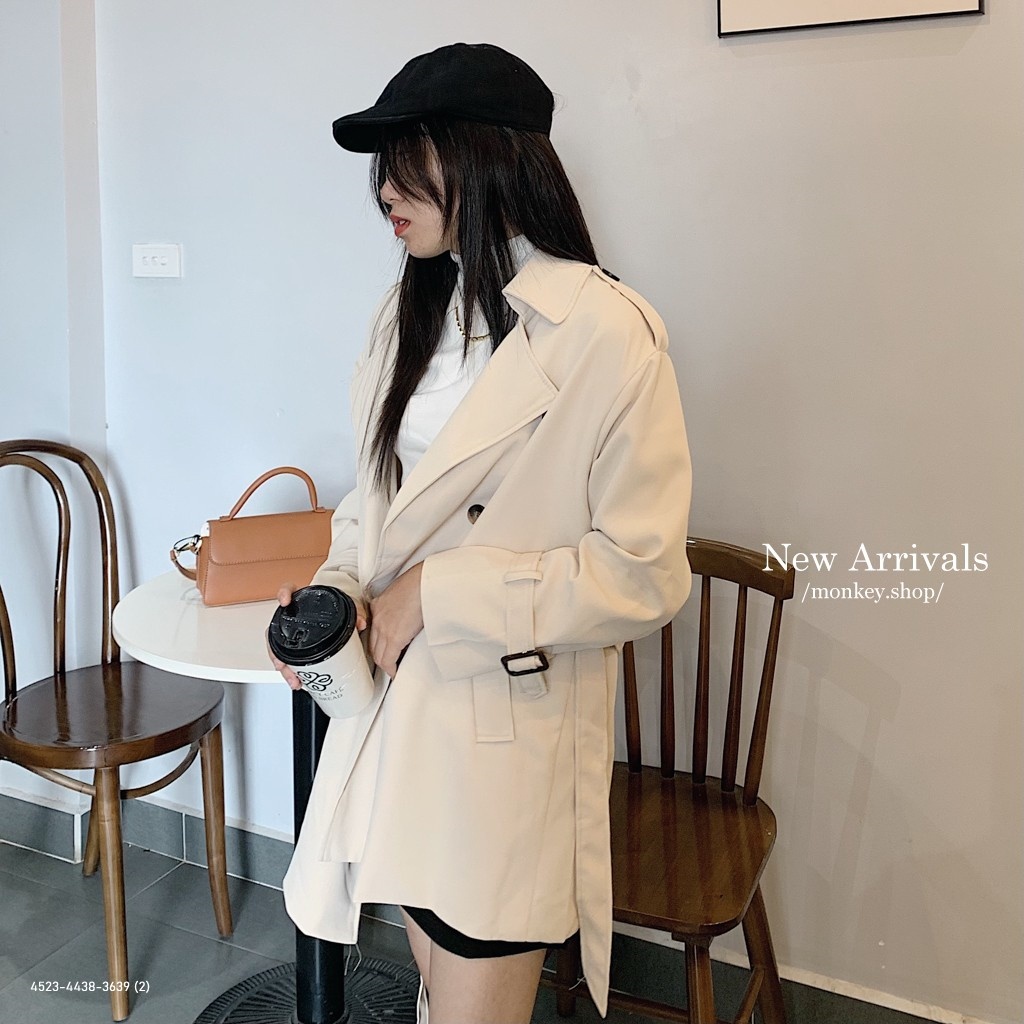 [ẢNH THẬT] Áo măng tô dây lưng Korea | BigBuy360 - bigbuy360.vn